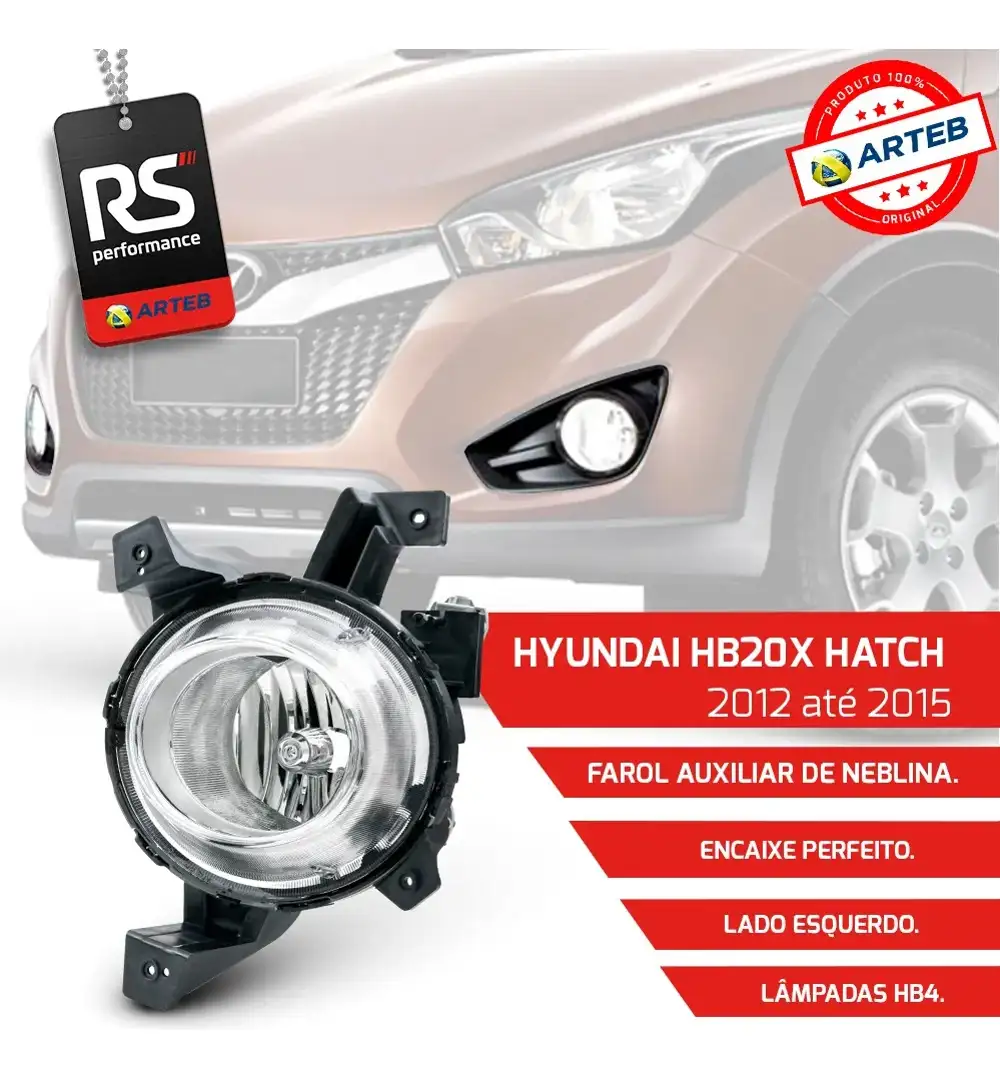 Farol Auxiliar Hb20x Hatch 2012 Até 2015 Esquerdo Ou Direito