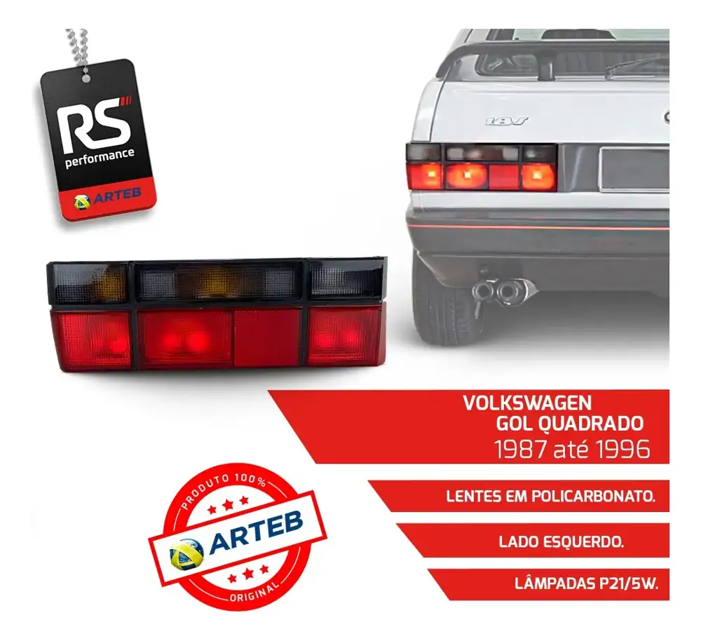 Lanterna Traseira Fumê Gol Bx / Gti G1 Esquerda Ou Direita