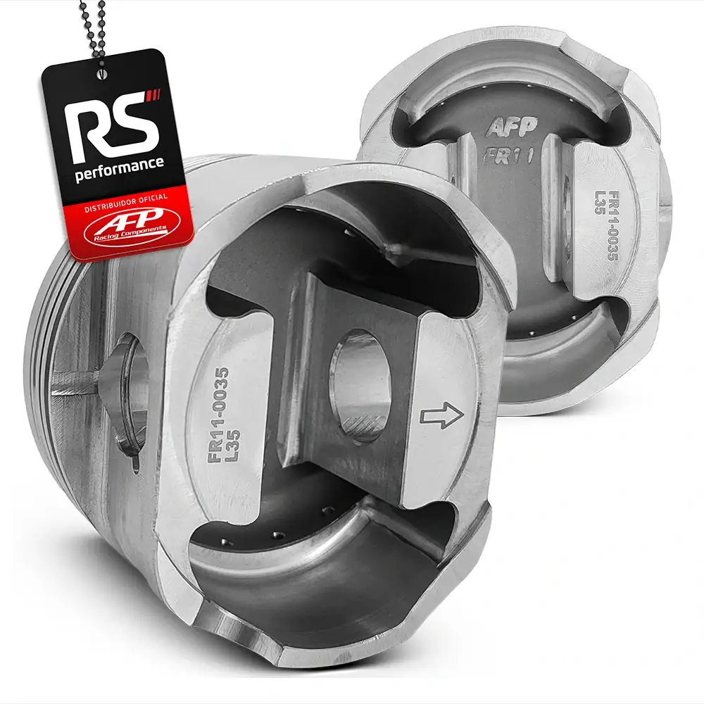 Kit 4 Pistão Forjado Côncavo c/ Cavas AE888 / EA113 2.0 TSI 16V + Pinos 20mm + Anéis