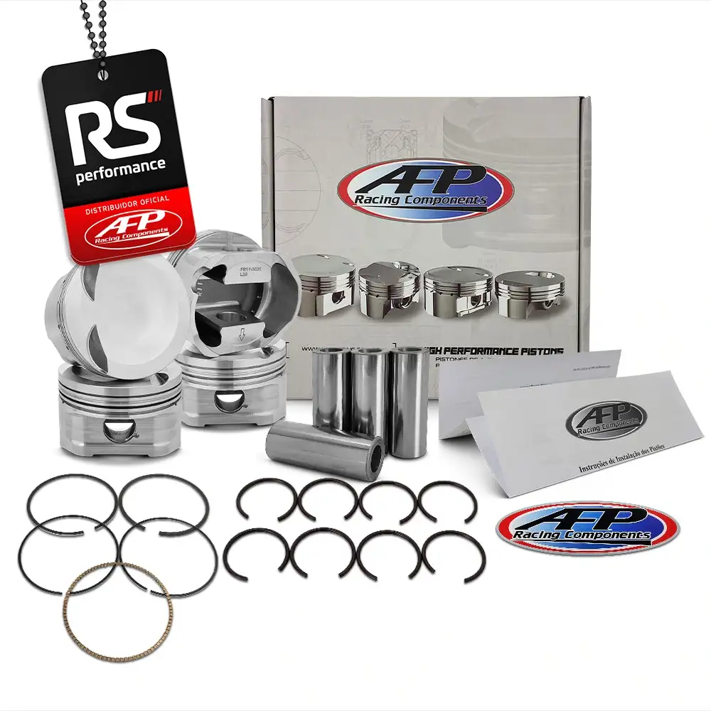 Kit 4 Pistão Forjado Côncavo c/ Cavas AE888 / EA113 2.0 TSI 16V + Pinos 20mm + Anéis