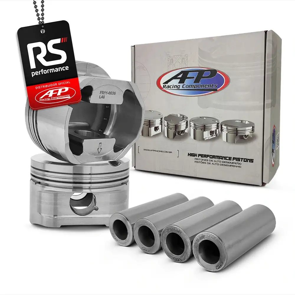 Kit 4 Pistão Forjado Côncavo c/ Cavas AE888 / EA113 2.0 TSI 16V + Pinos 20mm + Anéis