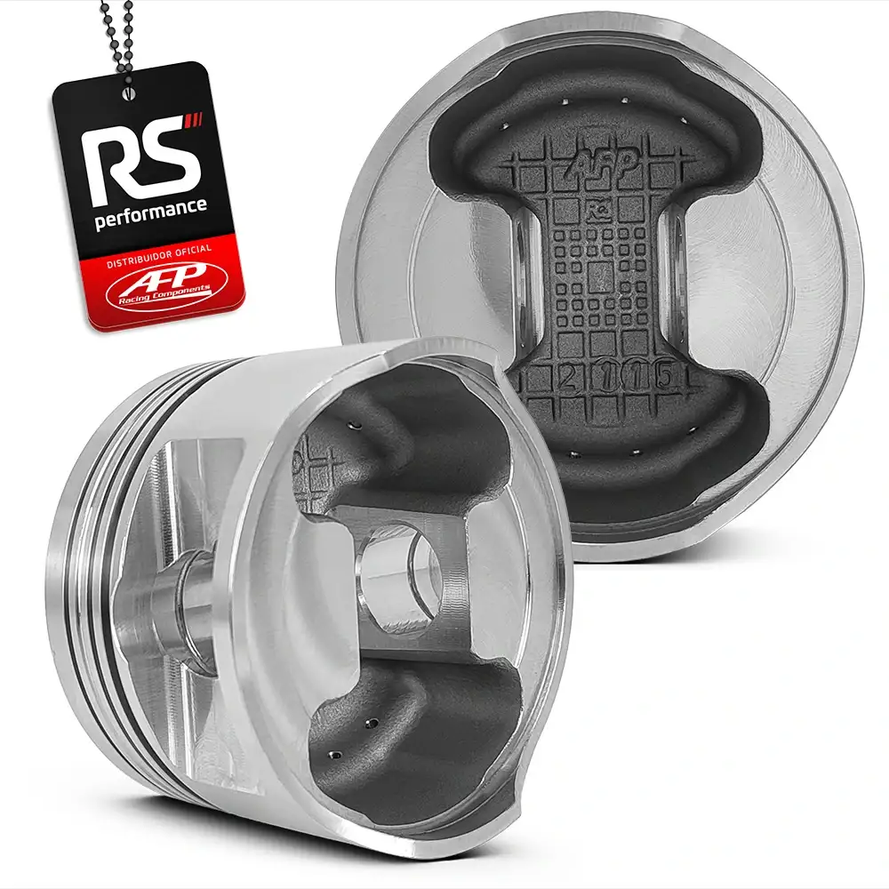 Kit 4 Pistão Forjado Côncavo Vw Ap 2.0T 8v + Pinos + Anéis