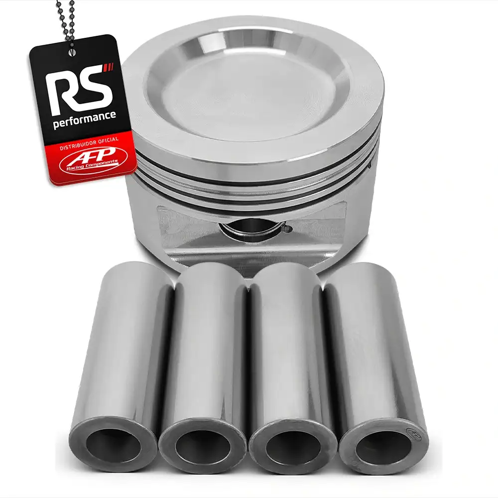 Kit 4 Pistão Forjado Côncavo Vw Ap 2.0T 8v + Pinos + Anéis