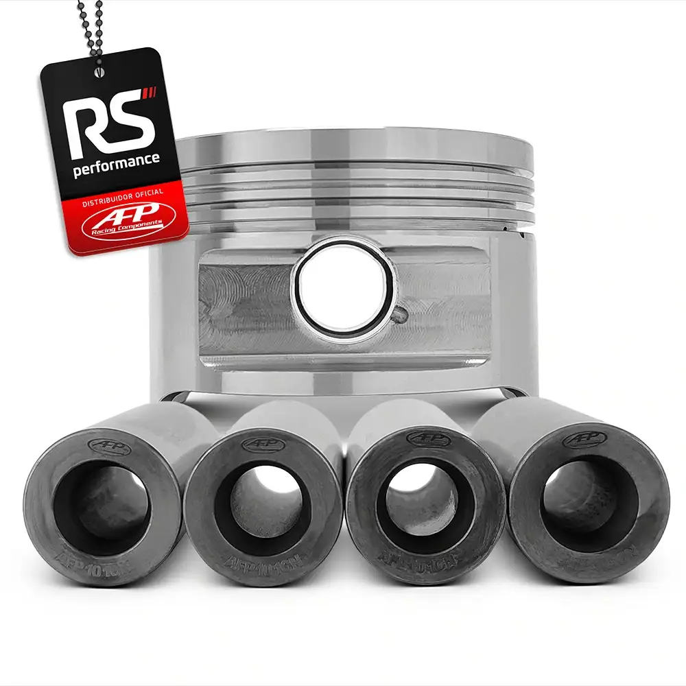 Kit 4 Pistão Forjado Côncavo Vw Ap 2.0T 8v + Pinos + Anéis