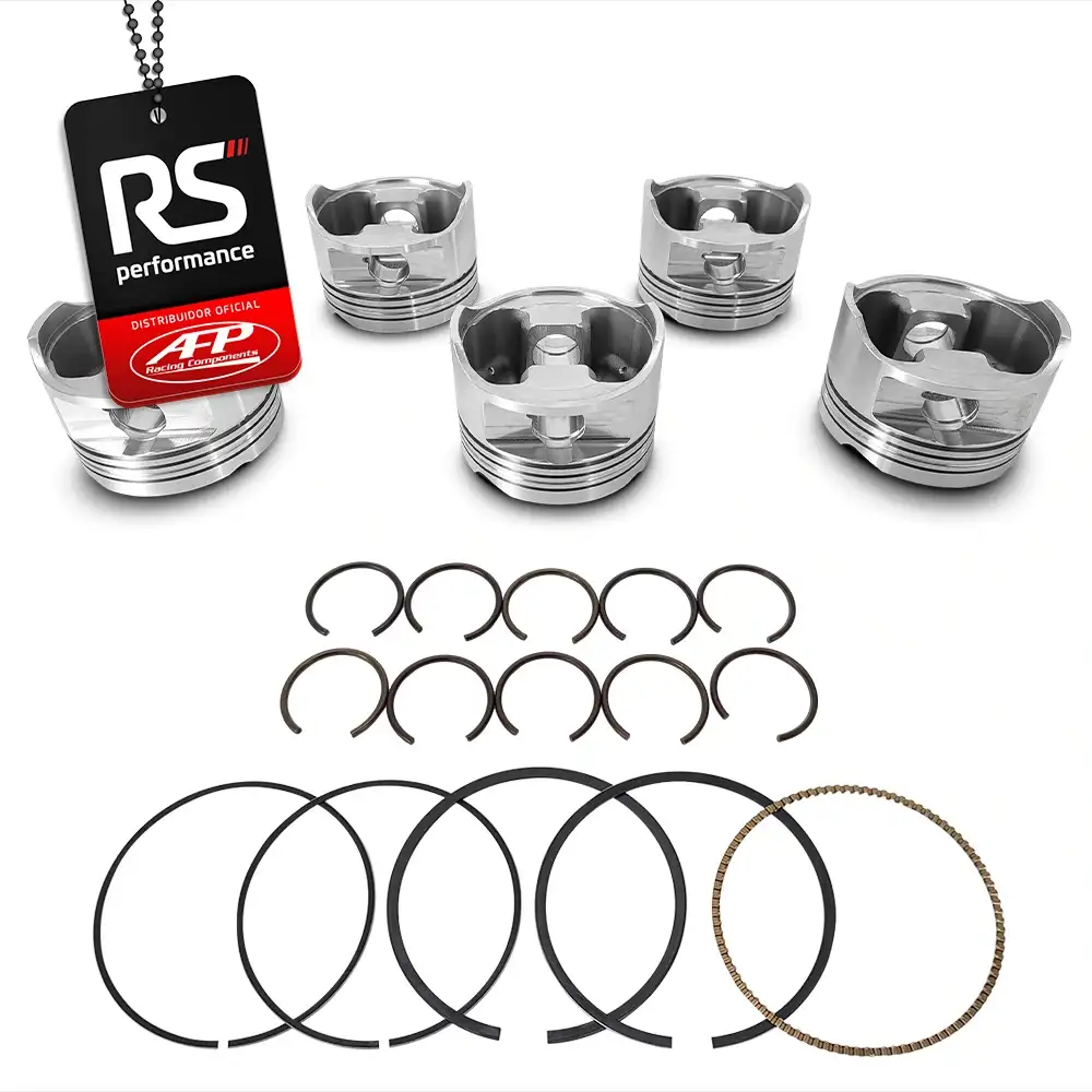 Kit 5 Pistão Forjado Côncavo Marea 2.0/2.4T + Pinos + Anéis