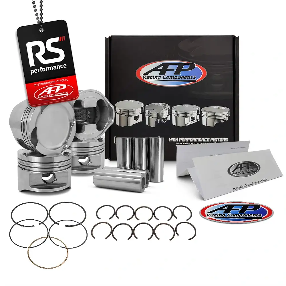 Kit 5 Pistão Forjado Côncavo Marea 2.0/2.4T + Pinos + Anéis