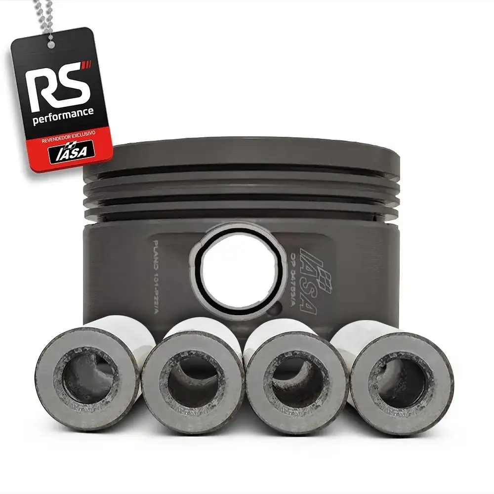 Kit 4 Pistão Forjado Cavado Ap 2.0 16v 1000cv + 4 Pinos 20mm