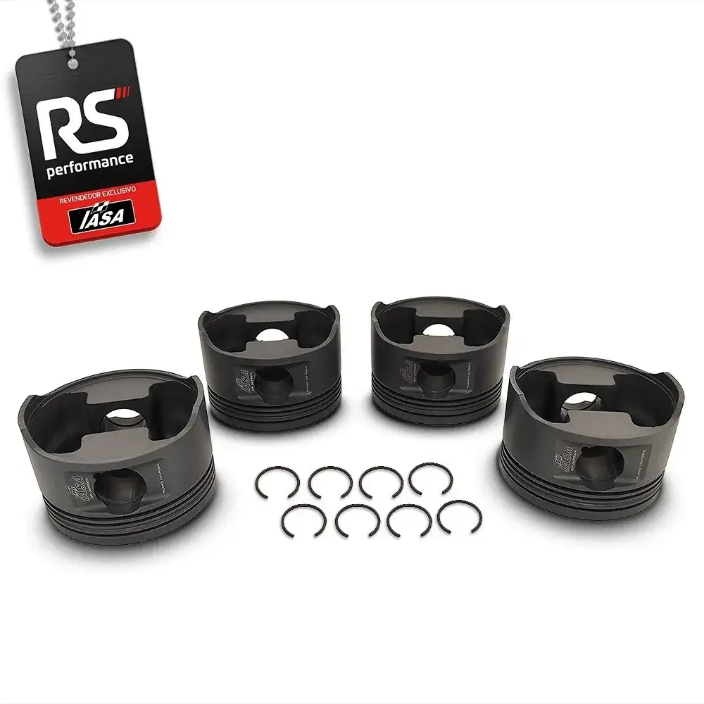 Kit 4 Pistão Forjado Côncavo Vw Ap 2.0 8v 1000cv + 4 Pinos 20mm