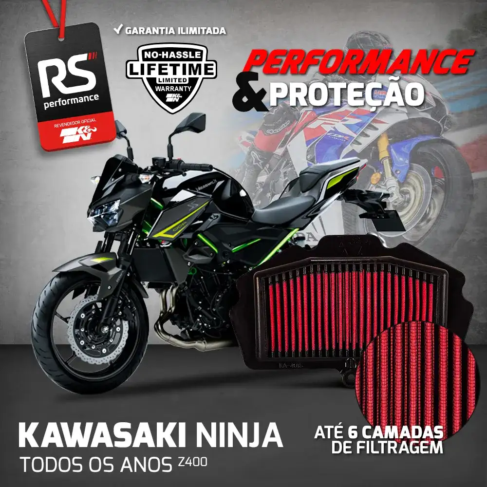Filtro De Ar Esportivo K&n Inbox Kawasaki Ninja 400 / Z400