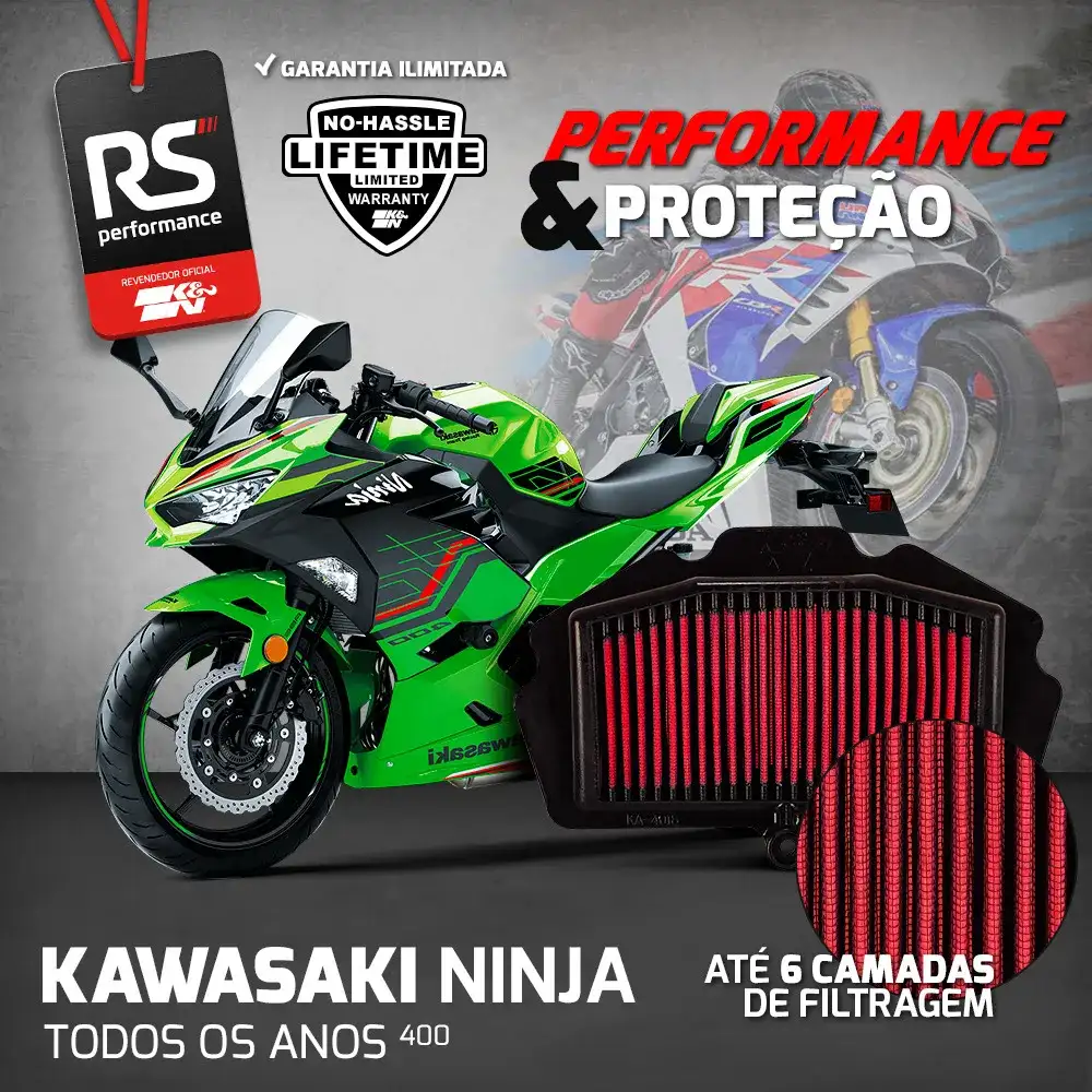 Filtro De Ar Esportivo K&n Inbox Kawasaki Ninja 400 / Z400