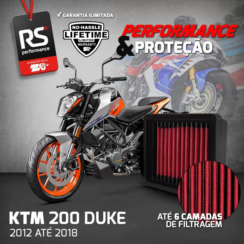 Filtro Esportivo Inbox Ktm 390 250 200 125 2011 A 2020