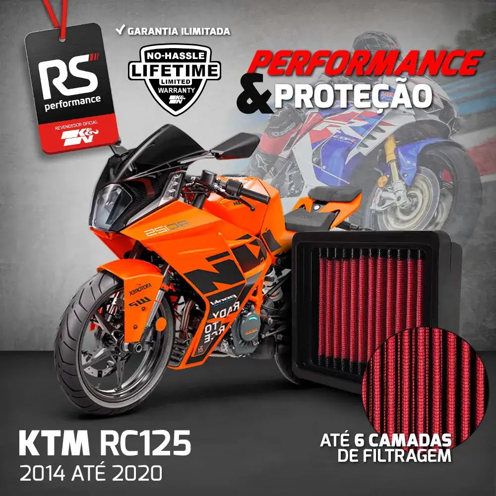 Filtro Esportivo Inbox Ktm 390 250 200 125 2011 A 2020
