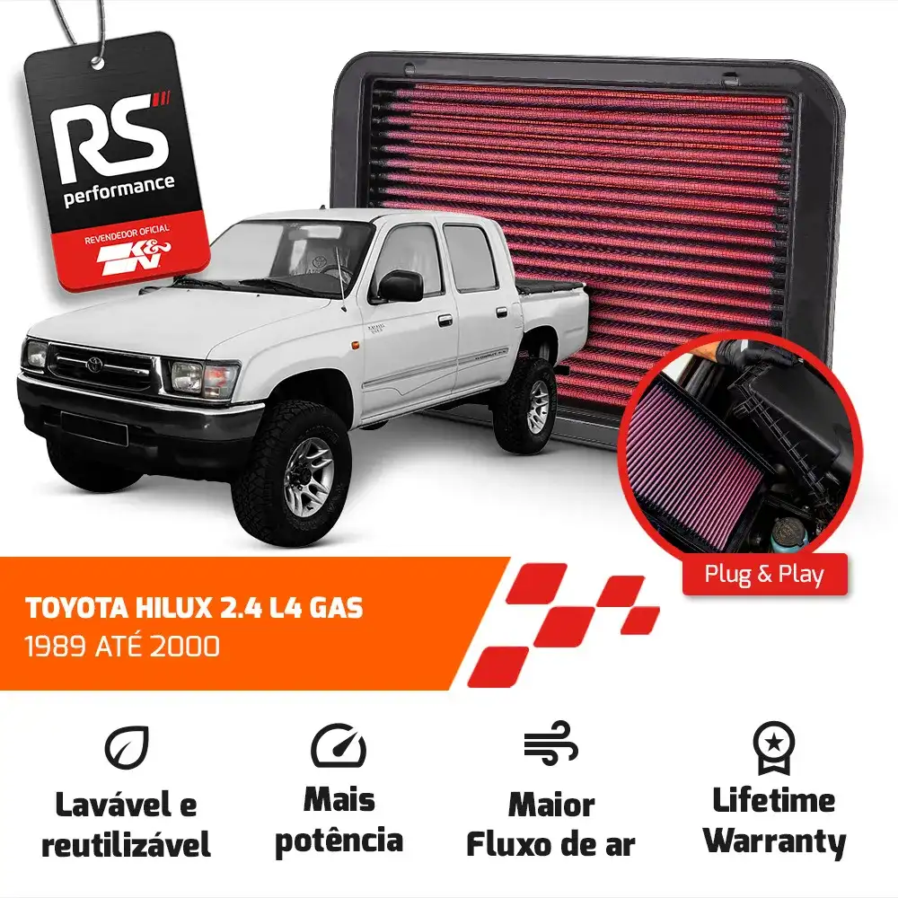 Filtro Esportivo Inbox Toyota Hilux Previa 2.5 2.4 1989-2000