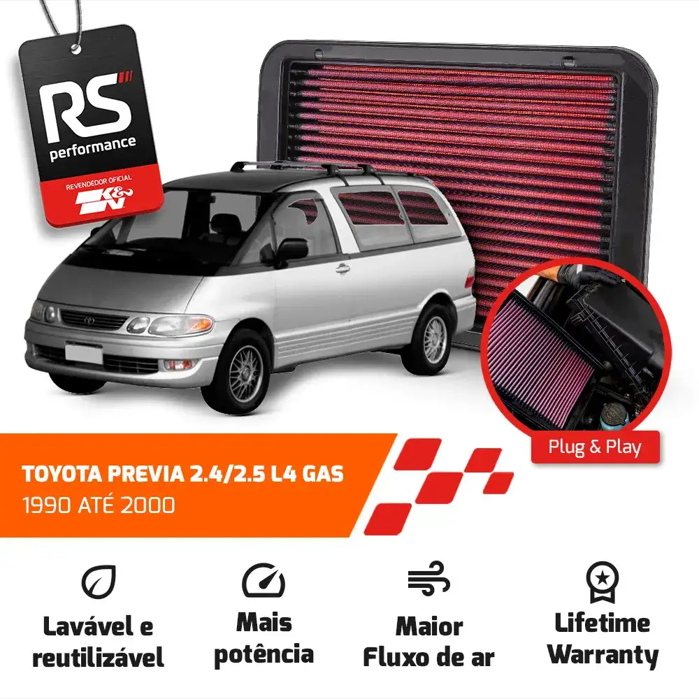 Filtro Esportivo Inbox Toyota Hilux Previa 2.5 2.4 1989-2000