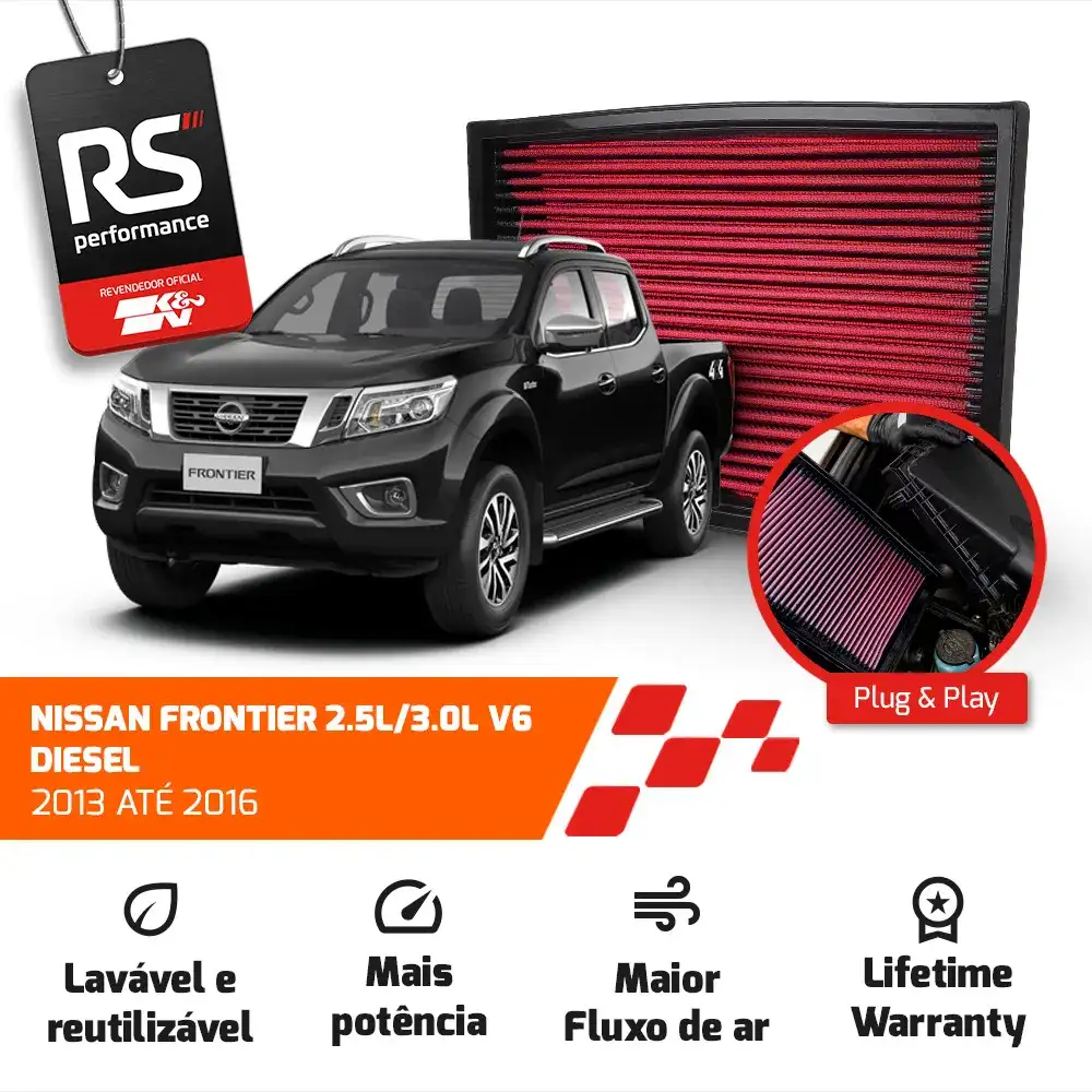 Filtro Esportivo Inbox Nissan Frontier Pathfinder 2005-2016