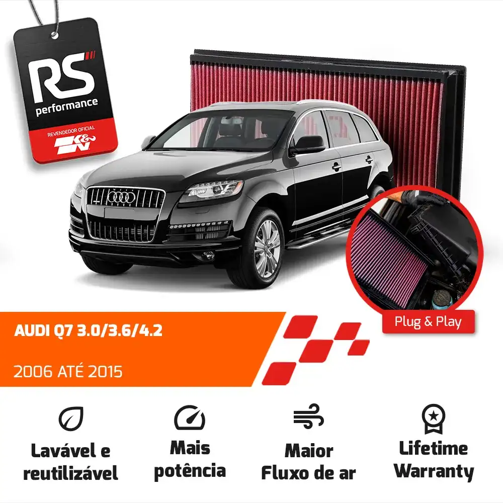 Filtro Esportivo Vw Cayenne Q7 Touareg 3.2 3.6 4.2 2004-2018