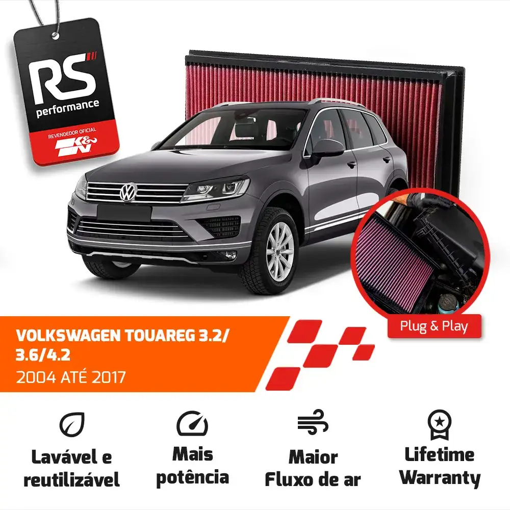 Filtro Esportivo Vw Cayenne Q7 Touareg 3.2 3.6 4.2 2004-2018