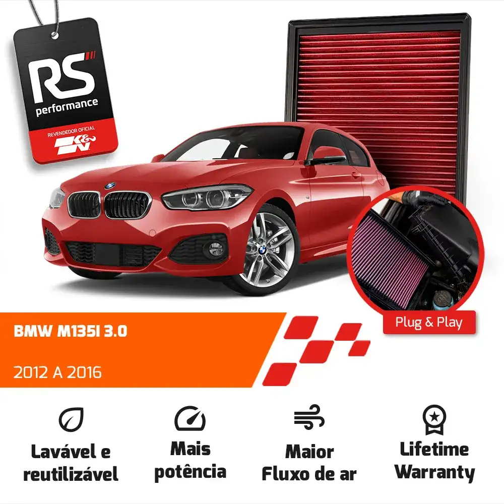 Filtro Esportivo Inbox Bmw N55 F20 F30 F32 3.0 2012 Até 2016
