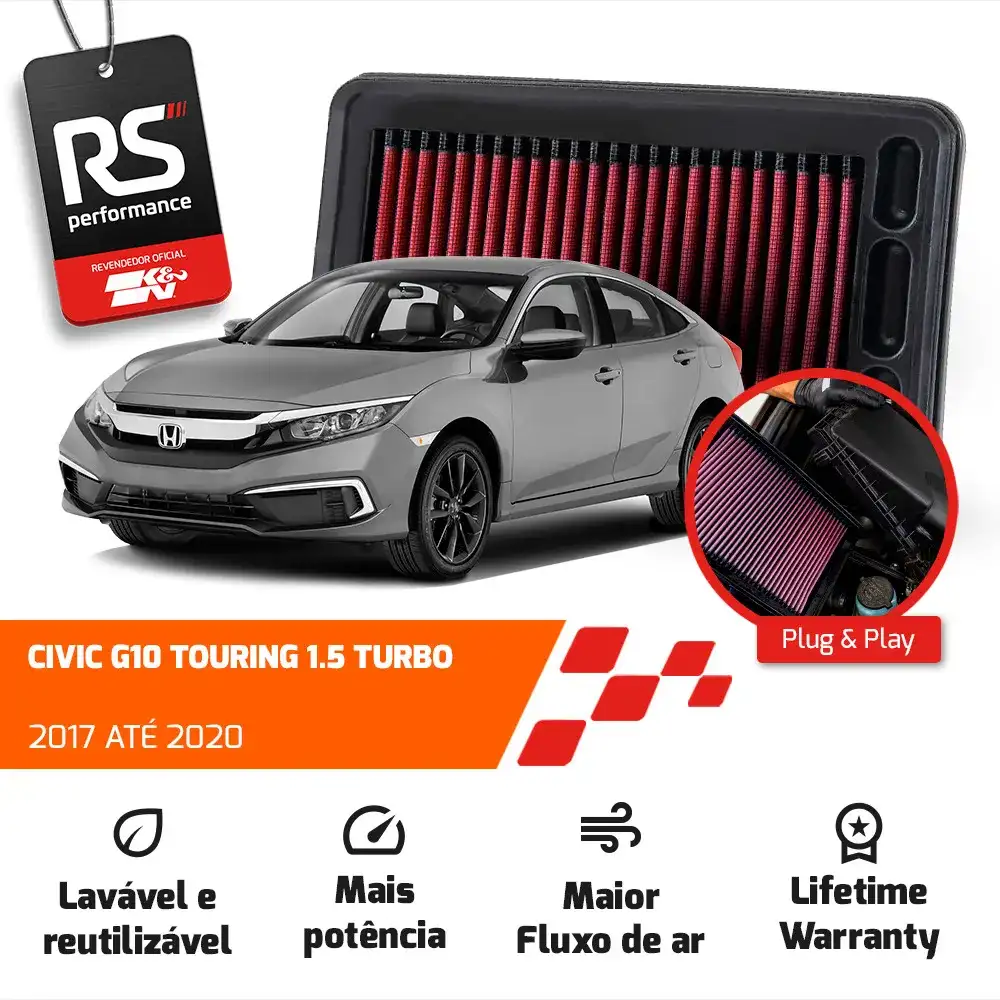 Filtro De Ar Esportivo Inbox K&n Honda Civic G10 / Cr-v 1.5