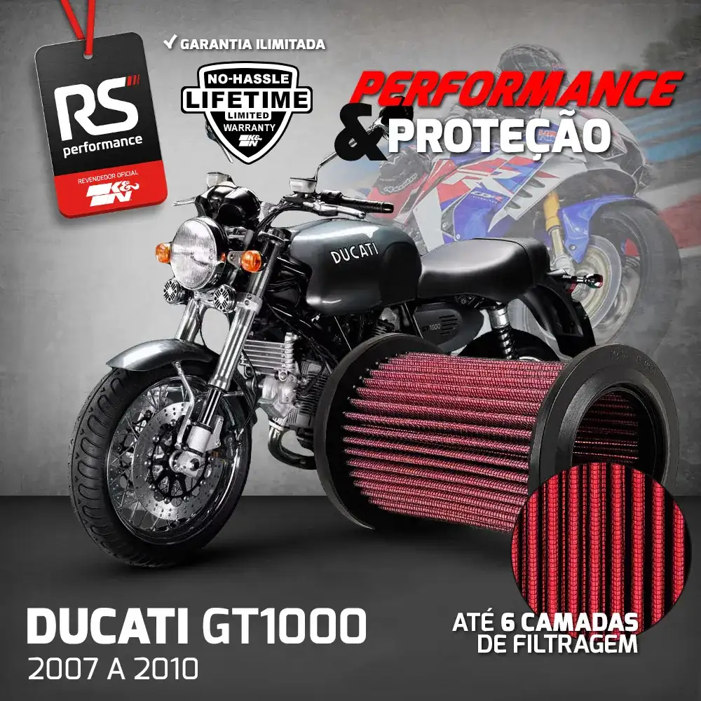 Filtro Esportivo Ducati Hypermotard 2008 A 2017