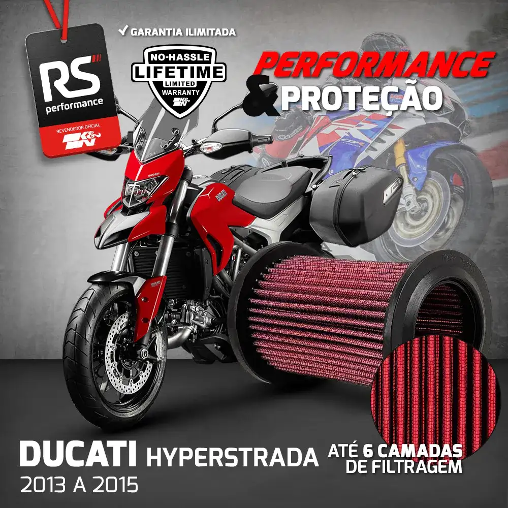 Filtro Esportivo Ducati Hypermotard 2008 A 2017