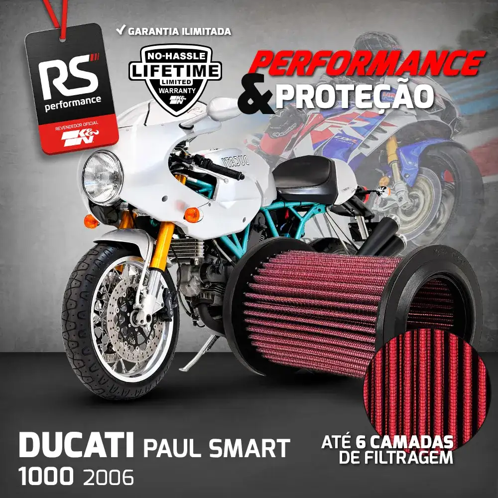 Filtro Esportivo Ducati Hypermotard 2008 A 2017