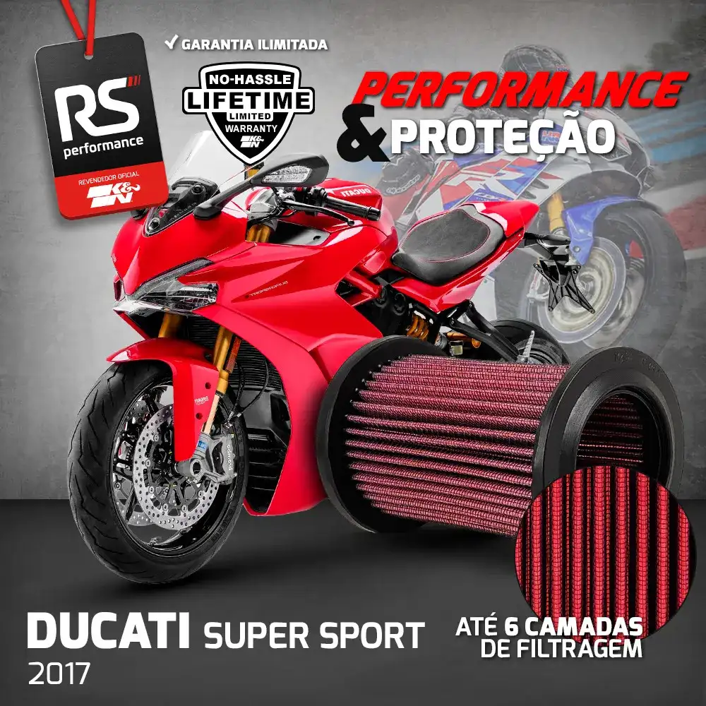 Filtro Esportivo Ducati Hypermotard 2008 A 2017