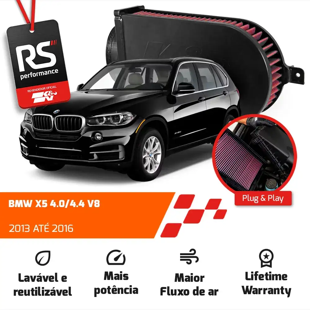 Filtro Esportivo Inbox Bmw X5 X6 4.0 4.4 8v 2013 A 2018