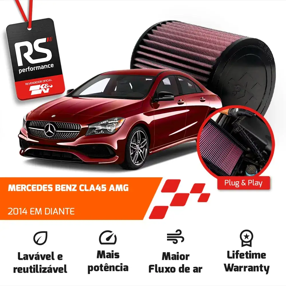 Filtro Ar Esportivo Inbox K&n Mercedes A45 Cla45 Gla45 Amg