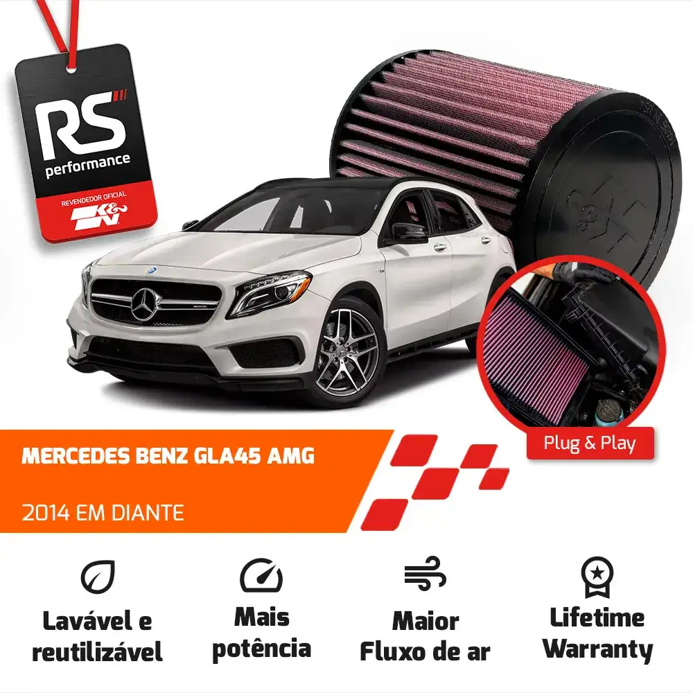 Filtro Ar Esportivo Inbox K&n Mercedes A45 Cla45 Gla45 Amg