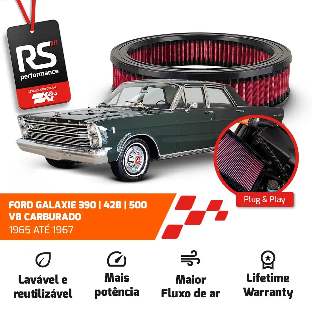 Filtro Esportivo Inbox Ford Galaxie Mustang Thunderbird V8