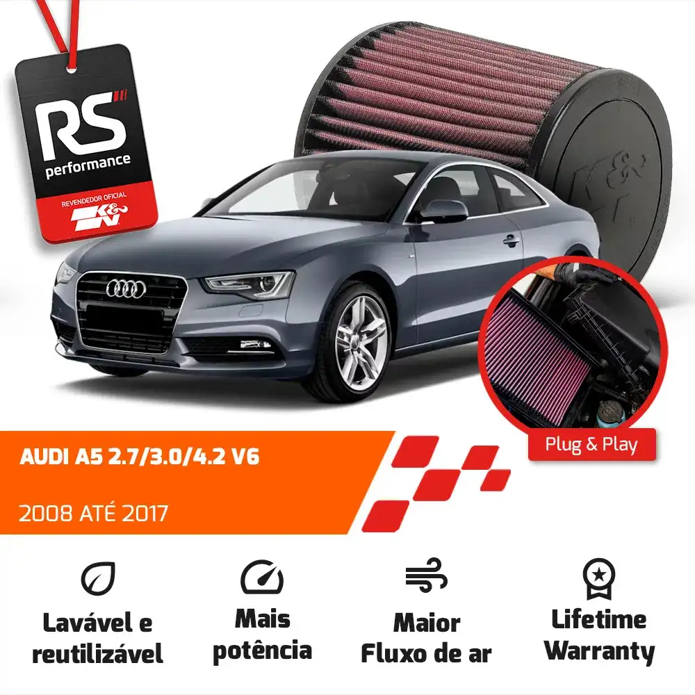 Filtro Esportivo Inbox Audi A4 A5 Q5 S4 S5 V6 2008 Em Diante