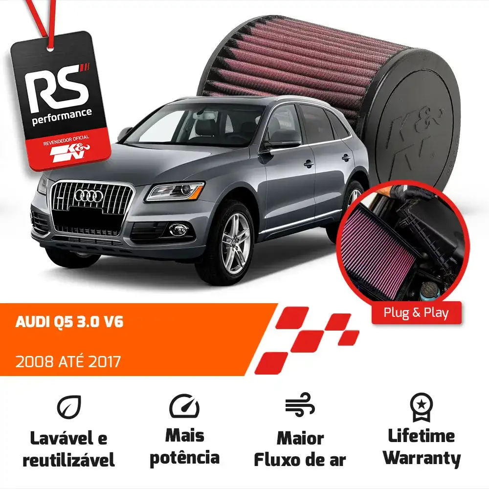 Filtro Esportivo Inbox Audi A4 A5 Q5 S4 S5 V6 2008 Em Diante