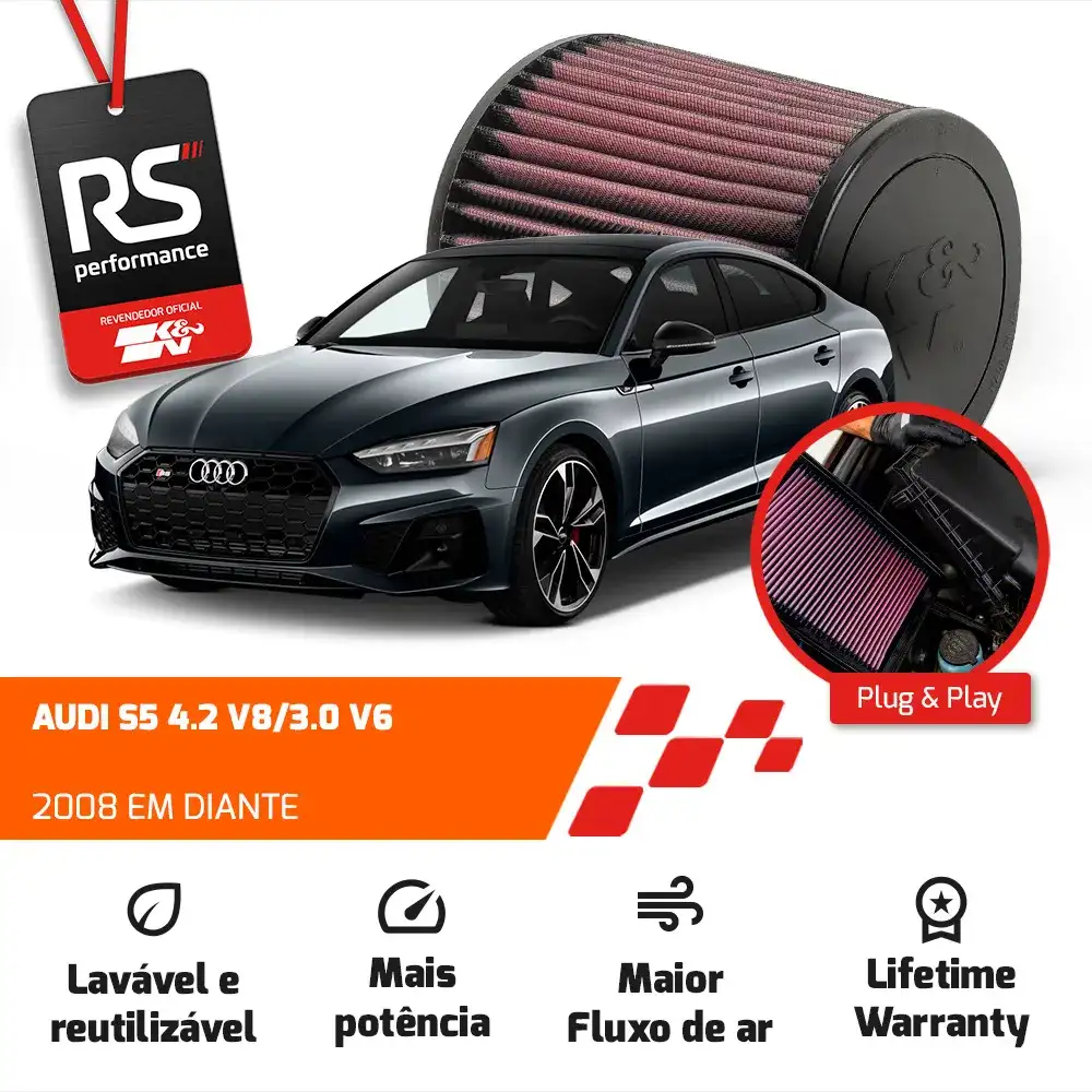 Filtro Esportivo Inbox Audi A4 A5 Q5 S4 S5 V6 2008 Em Diante