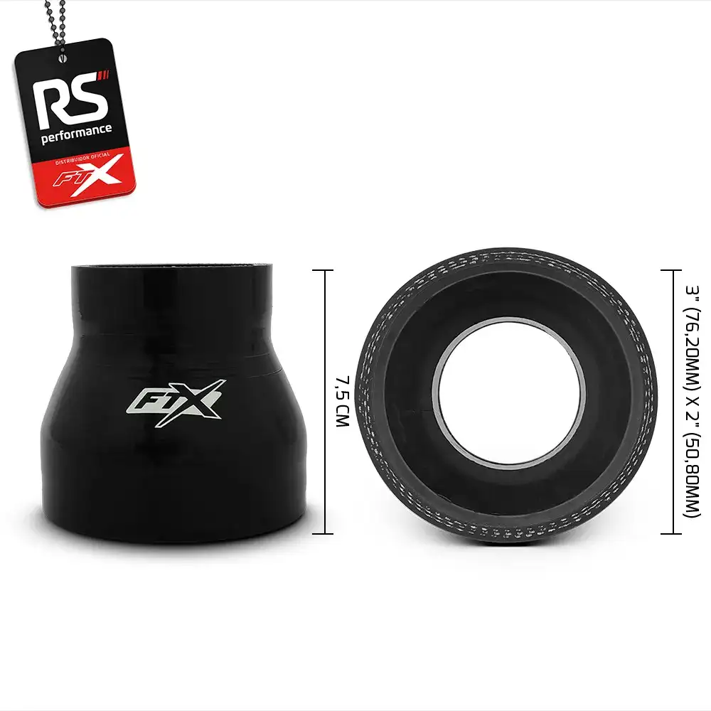 Mangote De Silicone Reto C/ Redução Ftx De 3 X 2 Polegadas