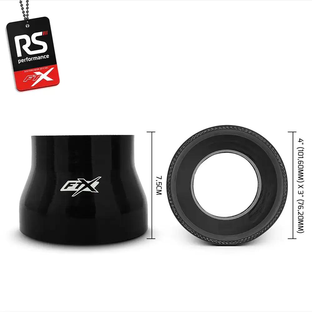 Mangote De Silicone Reto C/ Redução Ftx De 4 X 3 Polegadas