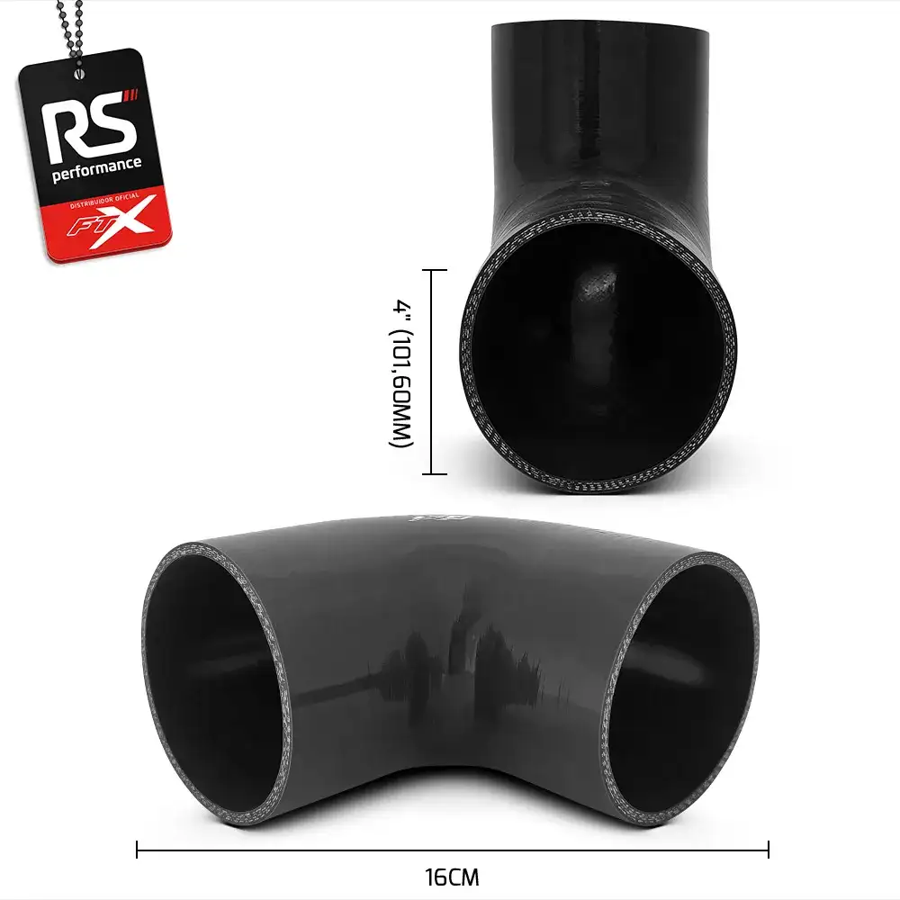 Mangote De Silicone De 90° De 4 Polegadas 101,6mm - 2 Cores