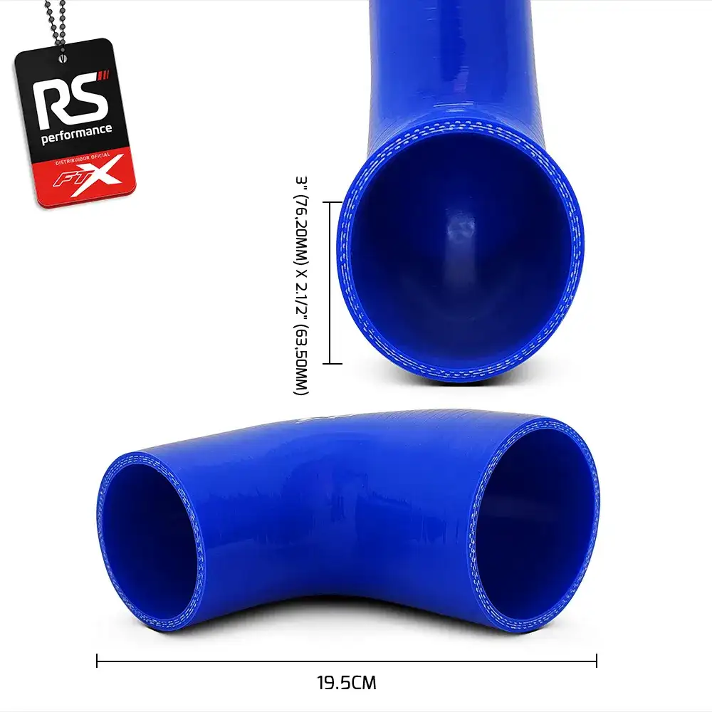 Mangote De Silicone 90° C/ Redução De 3 X 2.1/2 Polegadas