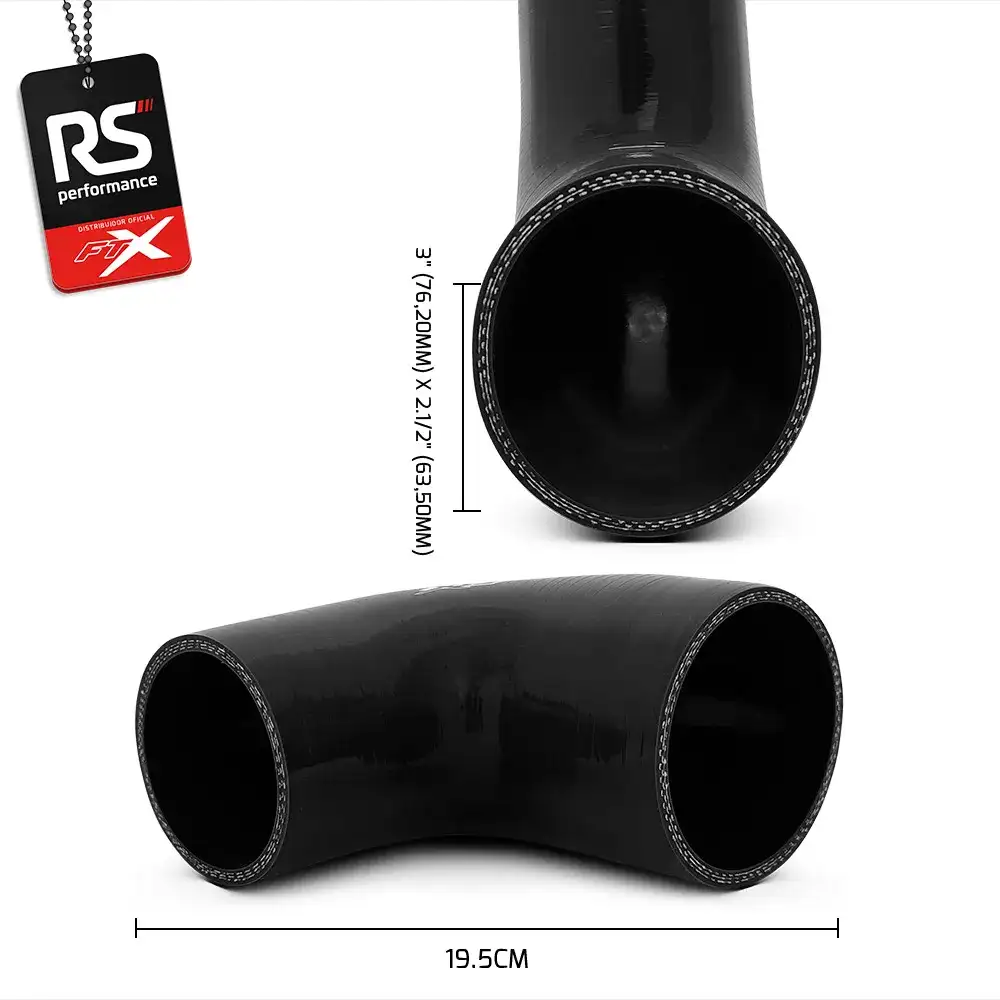 Mangote De Silicone 90° C/ Redução De 3 X 2.1/2 Polegadas