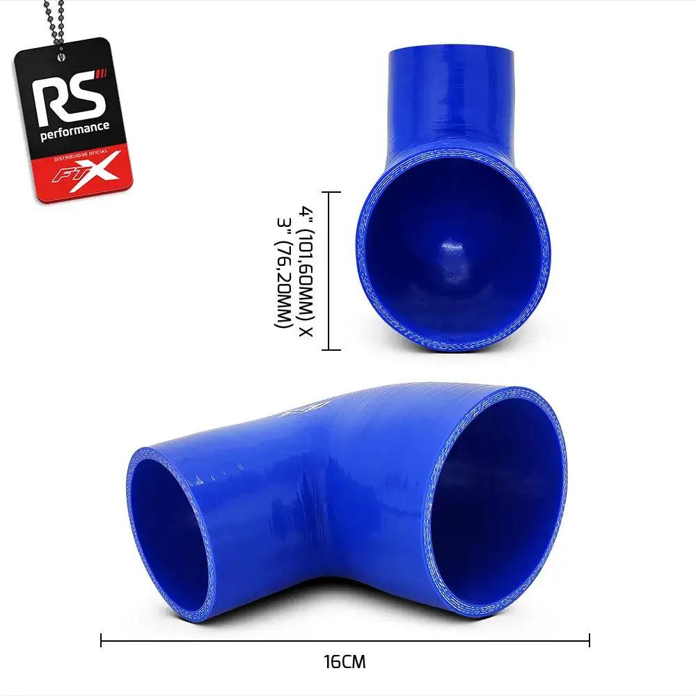 Mangote De Silicone 90° Com Redução De 4 X 3 Polegadas