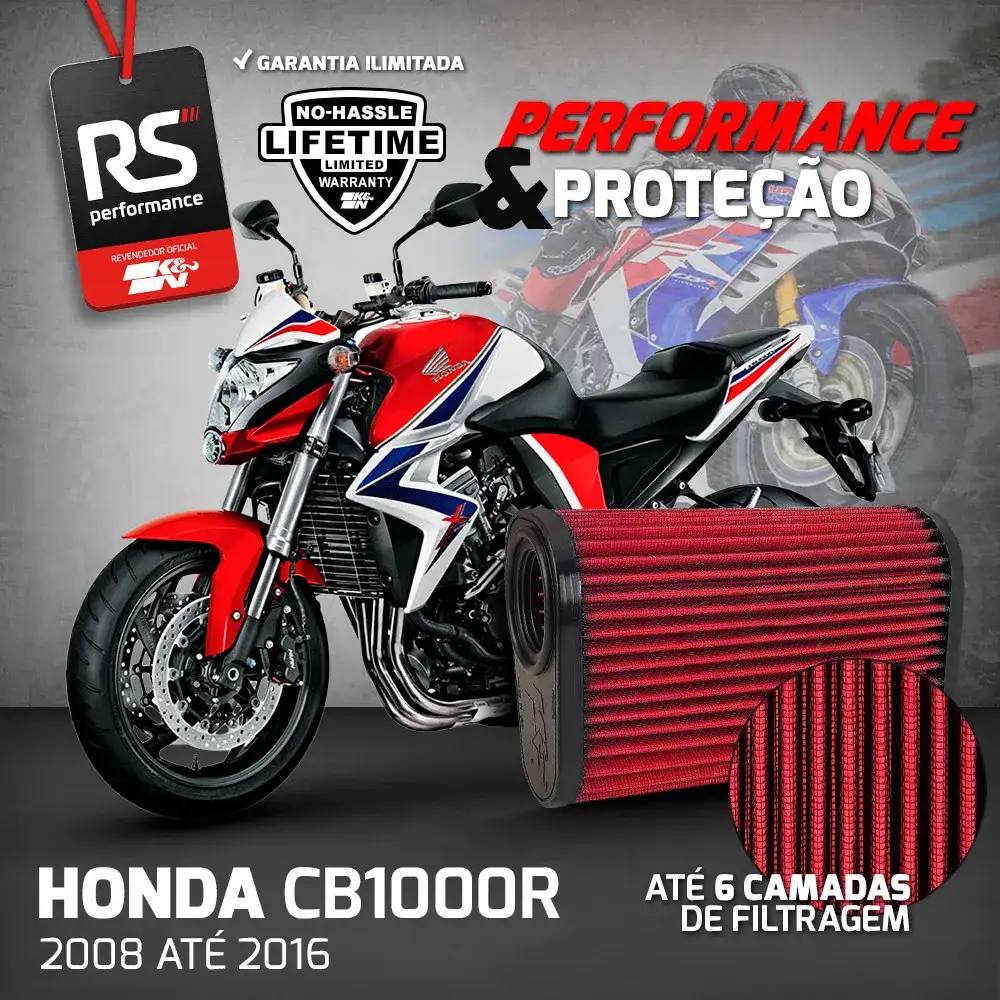 Filtro De Ar Esportivo K&n Honda Cb1000 / Cbf1000f / Cb1000r