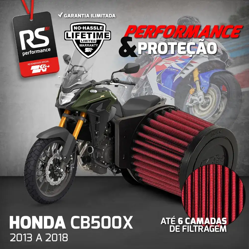 Filtro De Ar Esportivo K&n Honda Cb500f / Cb500x / Cbr500r