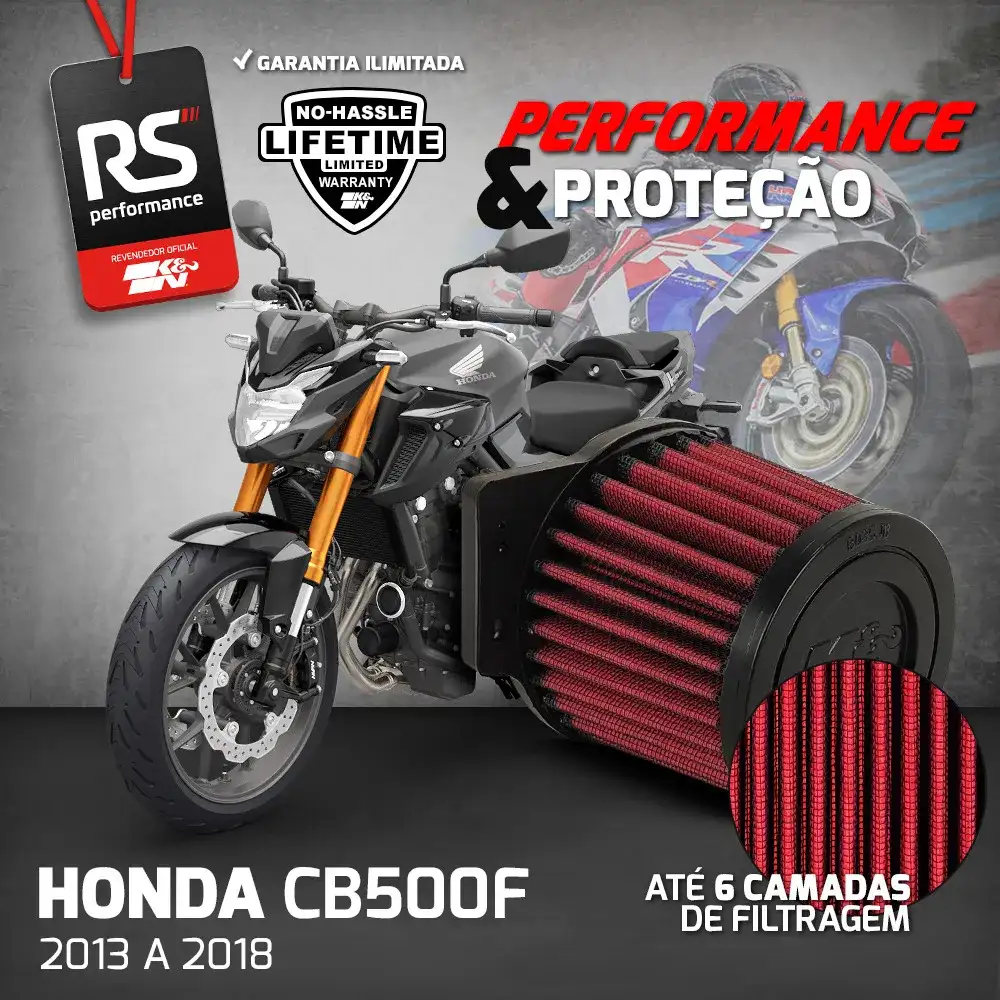 Filtro De Ar Esportivo K&n Honda Cb500f / Cb500x / Cbr500r