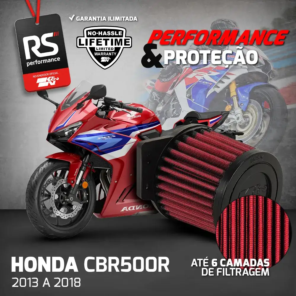 Filtro De Ar Esportivo K&n Honda Cb500f / Cb500x / Cbr500r