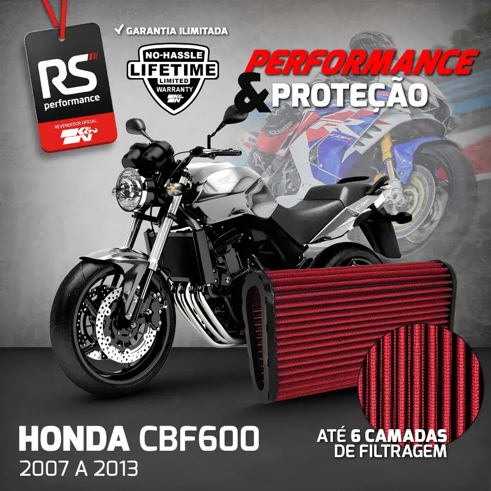Filtro De Ar Esportivo K&n Cbf600 / Cb600f Hornet / Cbf600s