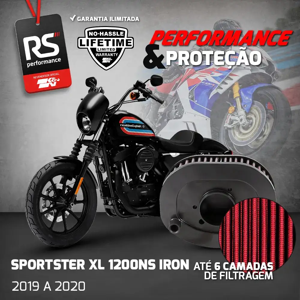 Filtro Esportivo Inbox Harley Sportster Xl 2012 A 2020