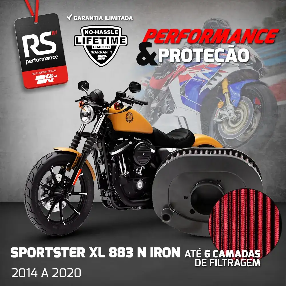 Filtro Esportivo Inbox Harley Sportster Xl 2012 A 2020