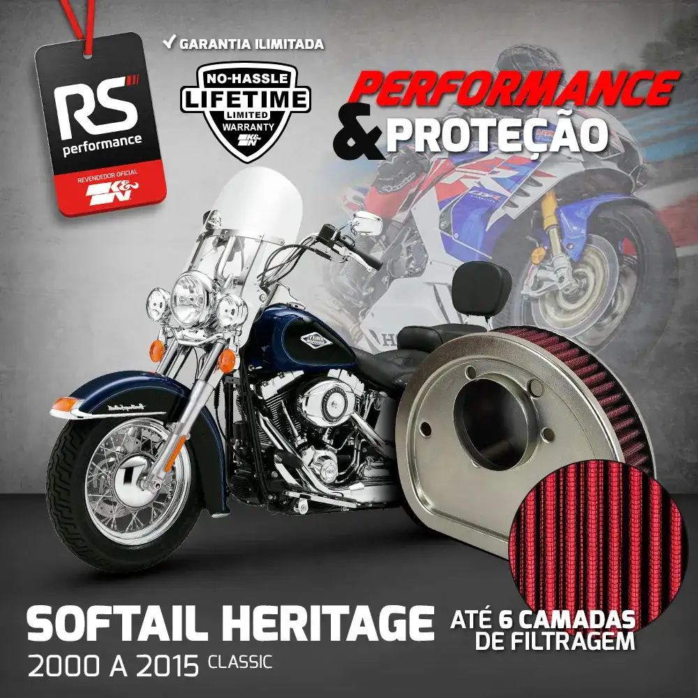 Filtro Esportivo Inbox Harley Softail 2000 A 2015