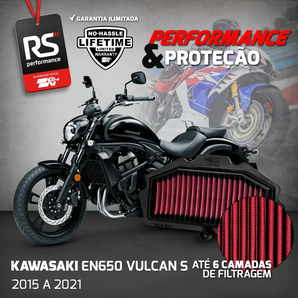 Filtro Ar Esportivo Inbox K&n Kawasaki En650 Vulcan S Abs