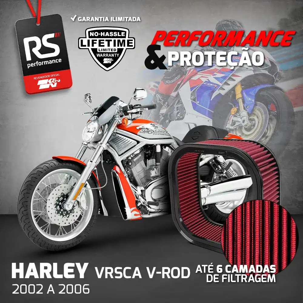 Filtro Esportivo Inbox Harley-davidson V-rod 2006 Até 2017
